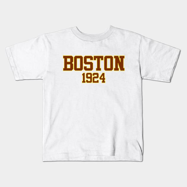 Boston 1924 (variant) Kids T-Shirt by GloopTrekker